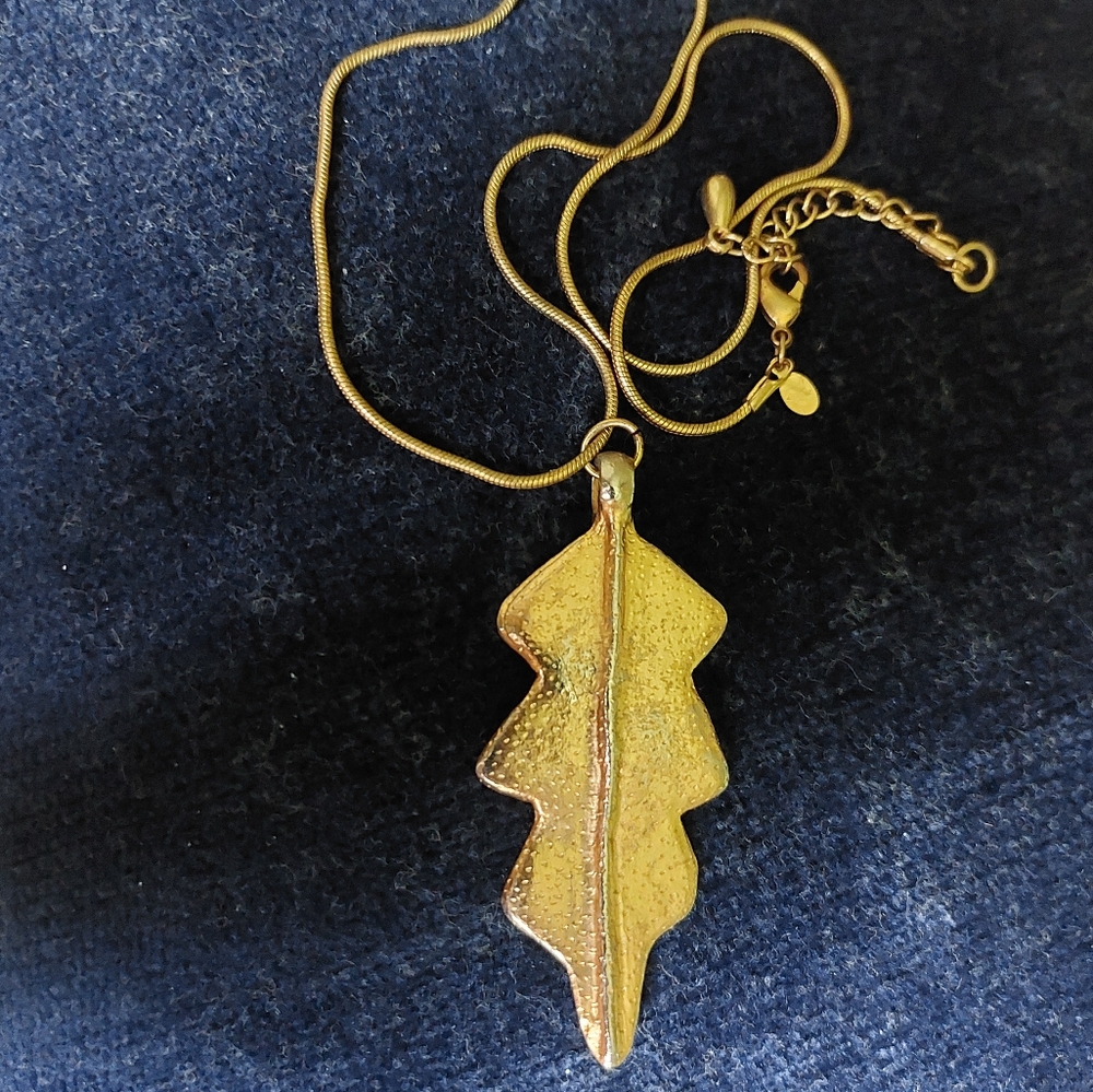 Premier Design Goldtone Leaf Necklace